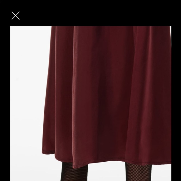 Zara Limited Edition Red Satin Effect Midi Belt Dress - Picture 8 of 8